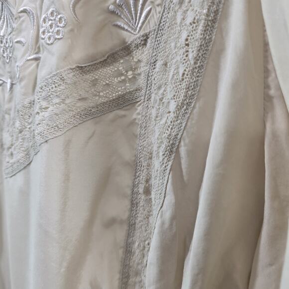 & Other Stories Shirt Womens 2 XS Beige Peasant Blouse Paris Renaissance - Picture 9 of 13